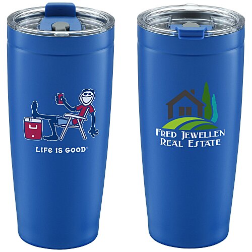 Life is Good Vacuum Tumbler - 20 oz - Full Color - Cooler Main Image