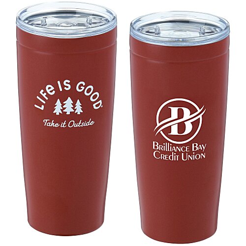 Life is Good Vacuum Tumbler - 20 oz - Outside Main Image