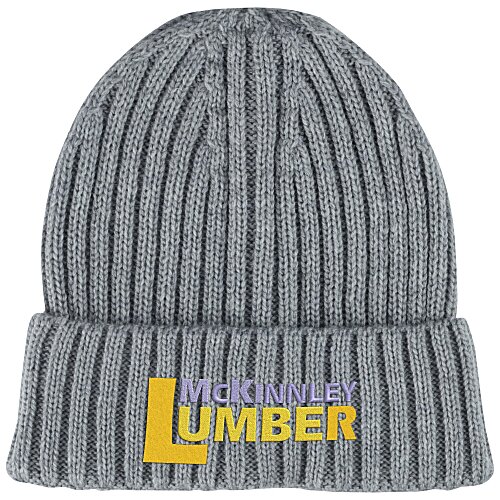 Thick Rib Knit Cuff Beanie - 24 hr Main Image