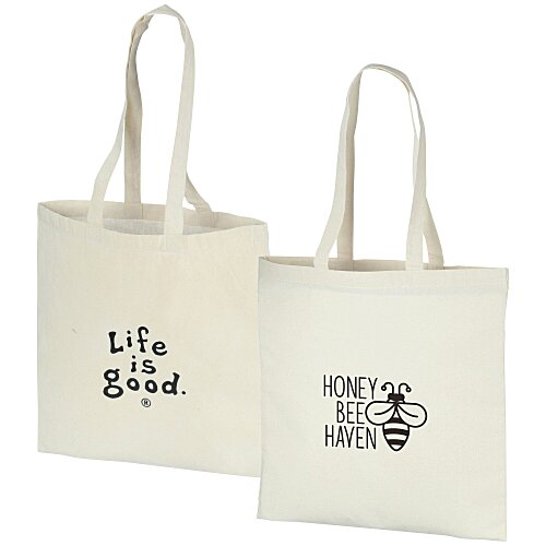 Life is Good Natural Cotton Sheeting Tote  - LIG Main Image