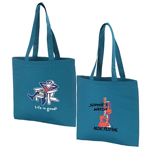Life is Good Color Cotton Sheeting Tote - Full Color - Adirondack Main Image