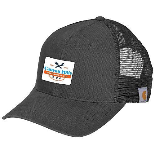 Carhartt Canvas Trucker Cap - Full Color Patch Main Image