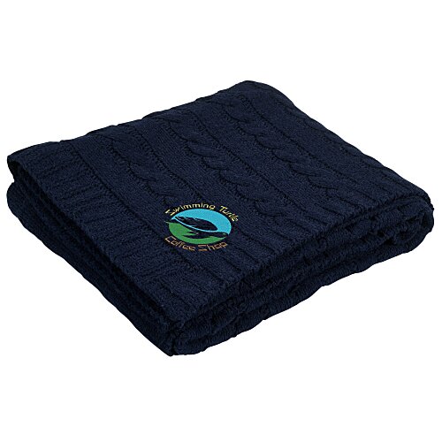 Cable Knit Chenille Blanket Main Image