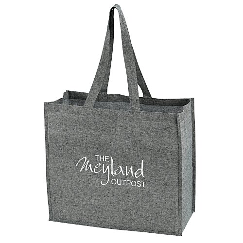 Structured Cotton Shopper Tote with Interior Lamination - 24 hr Main Image