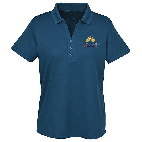 Plaited Honeycomb Pique Polo - Ladies' Main Image