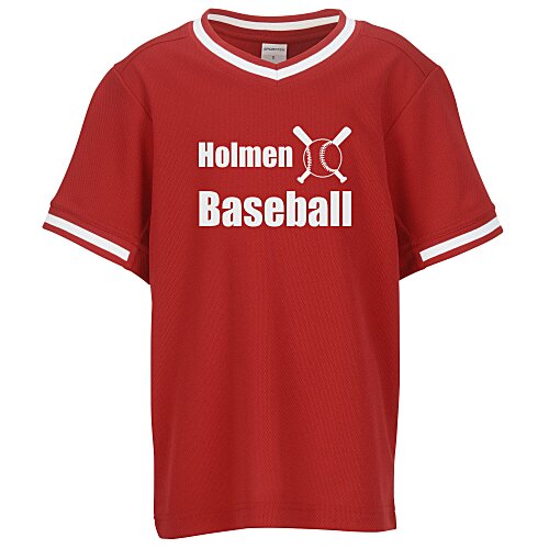 Mesh V-Neck Baseball Jersey - Youth Main Image