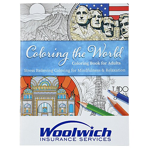 Coloring the World Stress Relieving Adult Coloring Book Main Image