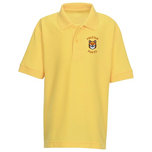 Soft Touch Pique Sport Shirt - Youth - Embroidered Main Image