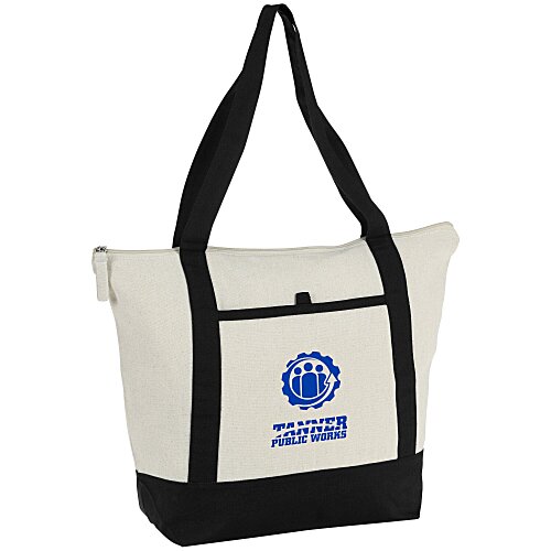 Isle Zippered Organic Cotton Tote Main Image
