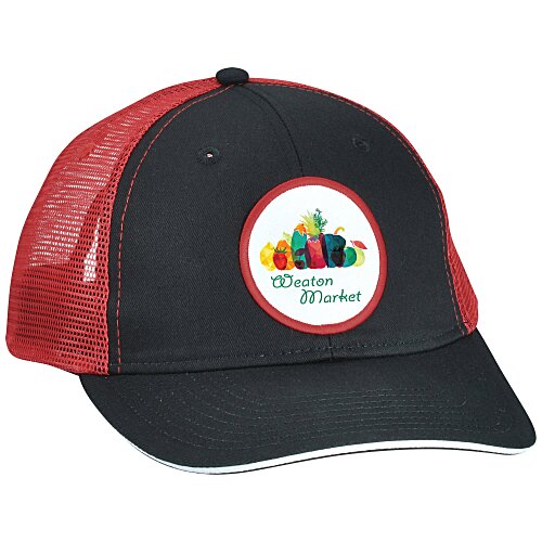 Roadster Sandwich Bill Trucker Cap - Full Color Patch Main Image