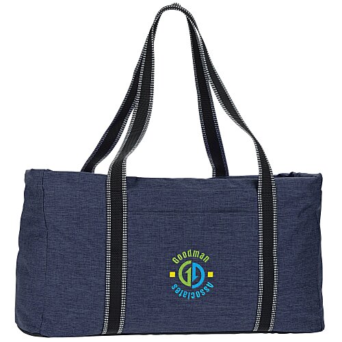 Front Pocket Heathered Utility Tote - Embroidered Main Image