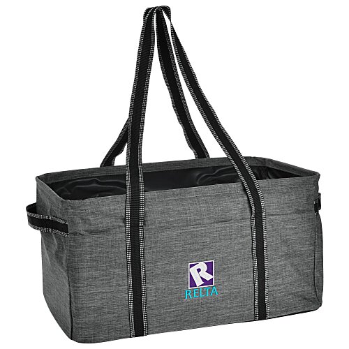 Three Pocket Heathered Utility Tote - Embroidered Main Image