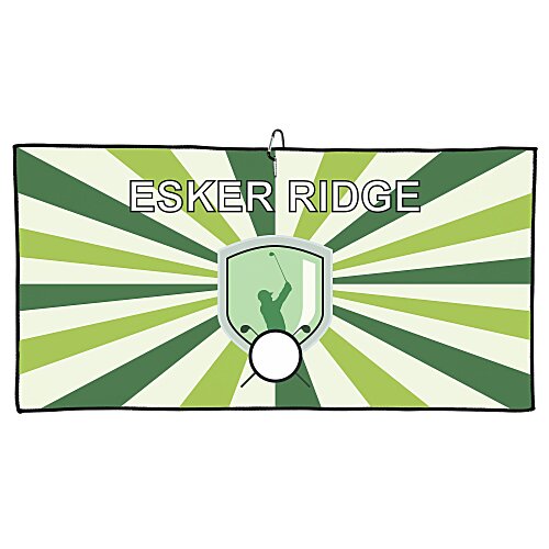 Center Clip Fairway Golf Towel with Carabiner Main Image
