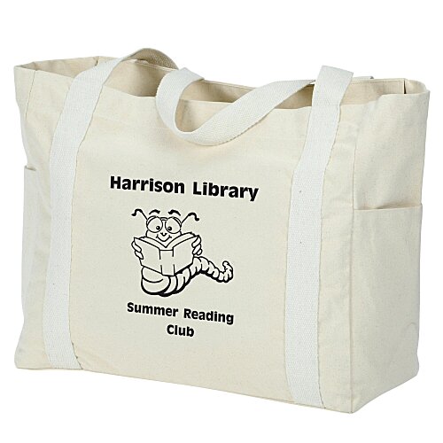 Selene Zippered Cotton Utility Tote Main Image