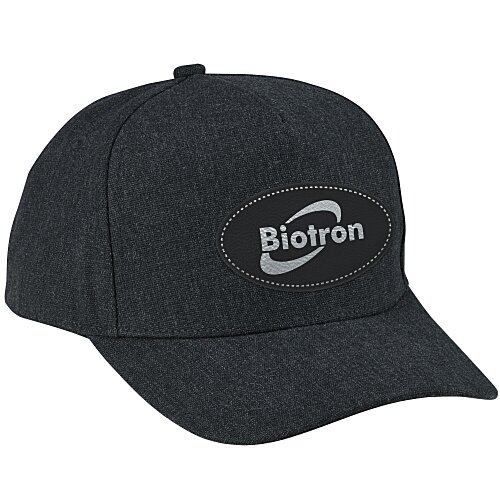 Canvas Five Panel Snapback Cap - Laser Engraved Patch Main Image