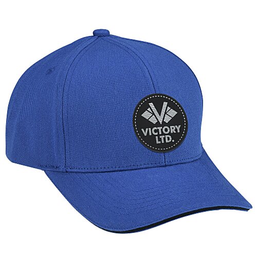 Split Peak Chino Twill Cap - Laser Engraved Patch Main Image