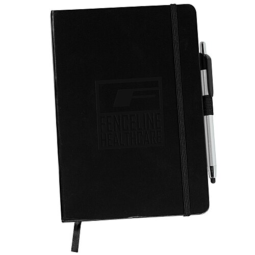 Snap Notebook with Stylus Pen - Debossed Main Image