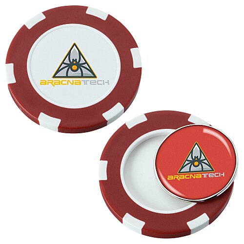 Poker Chip with Removable Golf Ball Marker Main Image