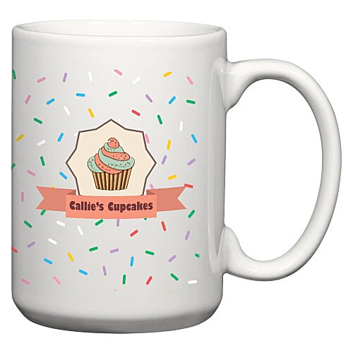 White Coffee Mug - 14 oz. - Full Color Main Image