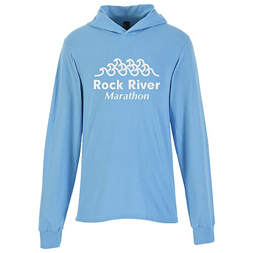 Port & Company Cotton Long Sleeve Hooded T-Shirt Main Image