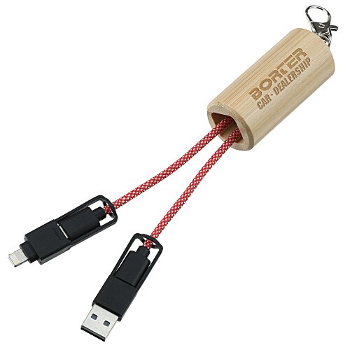 Slider Bamboo Duo Charging Cable Main Image