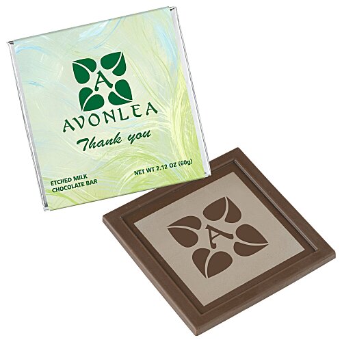 Etched Milk Chocolate Bar Main Image
