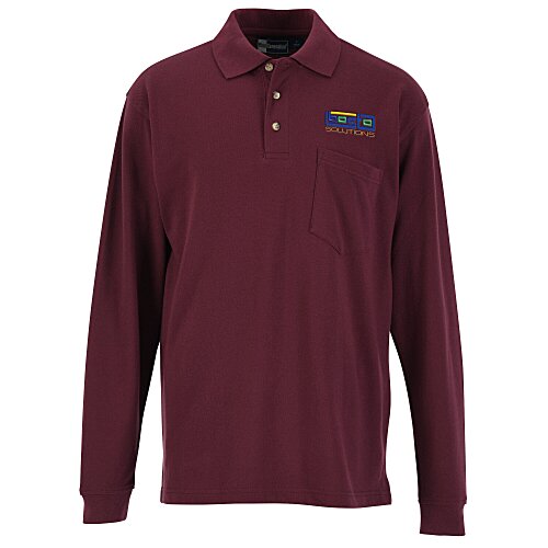 Superblend Pique Long Sleeve Pocket Polo - Men's Main Image