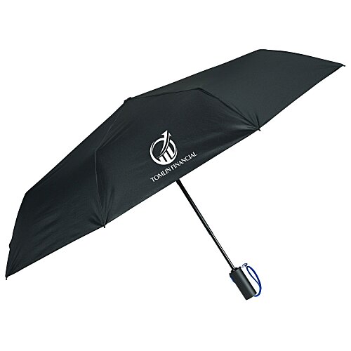 Easy Hold Folding Umbrella with Bungee Wrist Strap - 42-inch Arc Main Image