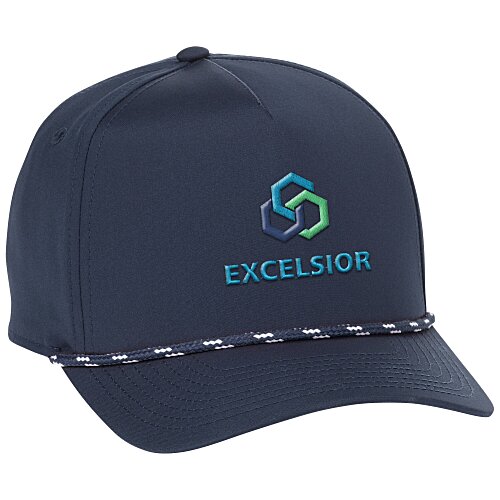 Five Panel Poly Rope Cap - 3D Puff Embroidery Main Image