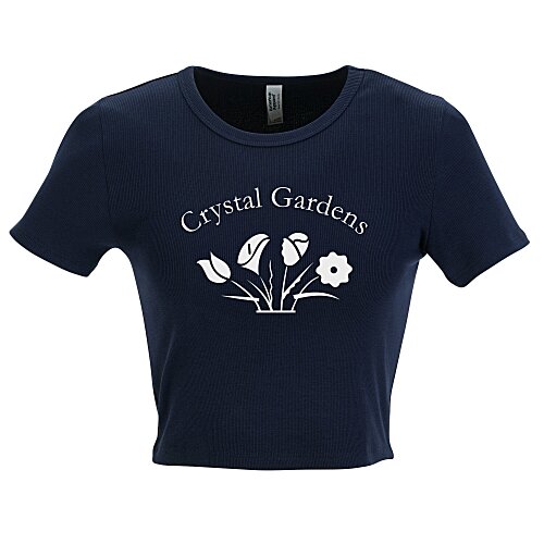 American Apparel Baby Rib Cropped T-Shirt - Ladies' Main Image