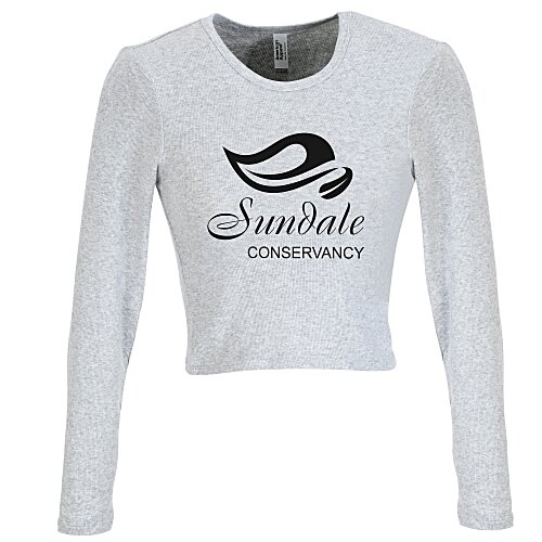 American Apparel Baby Rib Cropped Long Sleeve T-Shirt - Ladies' Main Image