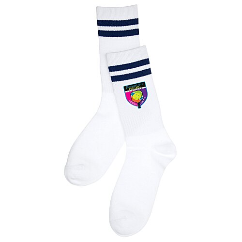Striped Cuff Crew Socks Main Image