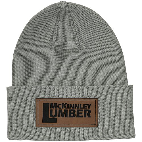 Refine Knit Cuff Beanie - Laser Engraved Patch Main Image