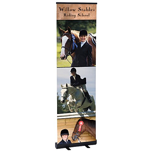 Economy Retractable Polyester Banner Display - 24 inches Main Image
