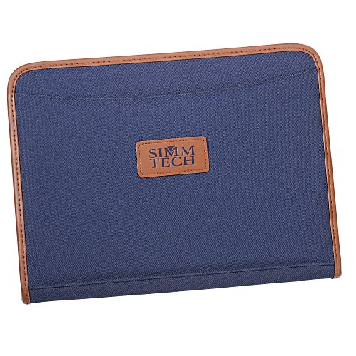 Zippered Polyester Portfolio - Debossed Main Image