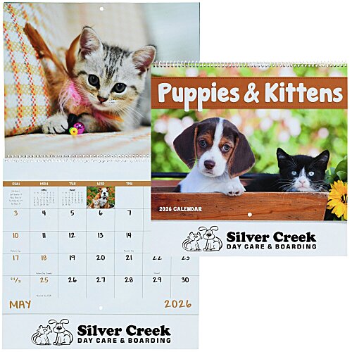 Puppies & Kittens Calendar - Spiral Main Image