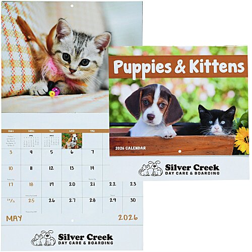 Puppies & Kittens Calendar - Stapled Main Image