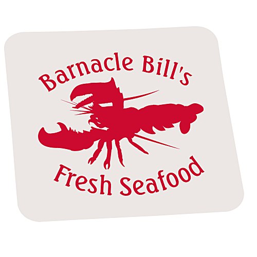 High-Density Pulpboard Coaster - 4" Square - White Main Image