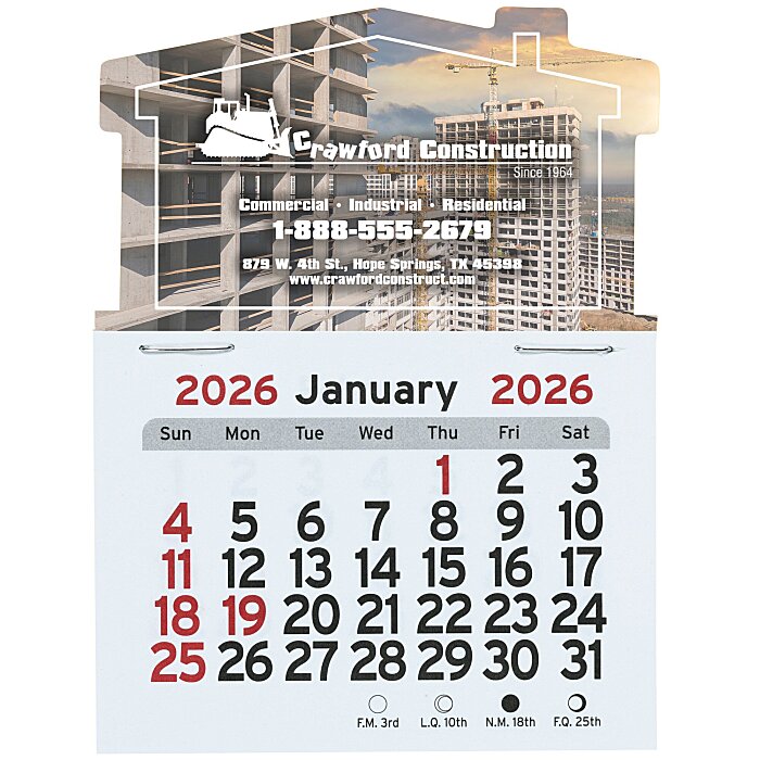 4imprint.com: Peel-N-Stick Calendar - House 7463-HOUSE