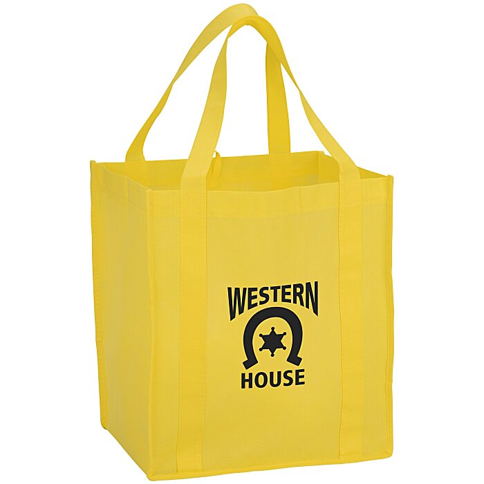OFF-WHITE Arrows Tote Bag Yellow Black in Polyethylene with Silver