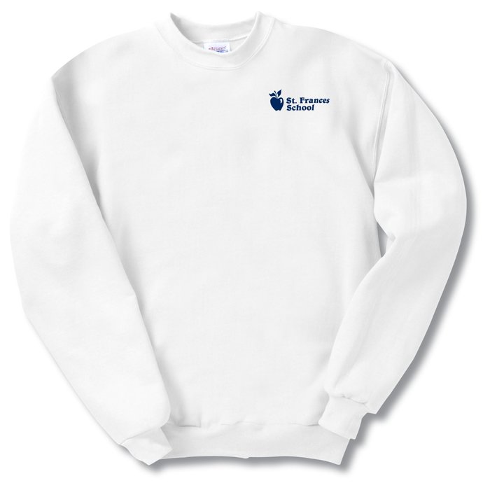 Hanes Kids' Comfort Blend Eco Smart Crew Neck Sweatshirt - White S
