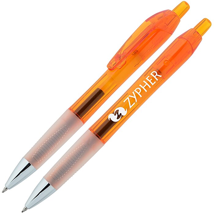 BIC Clear Orange Intensity Clic Gel Pen with Blue Ink