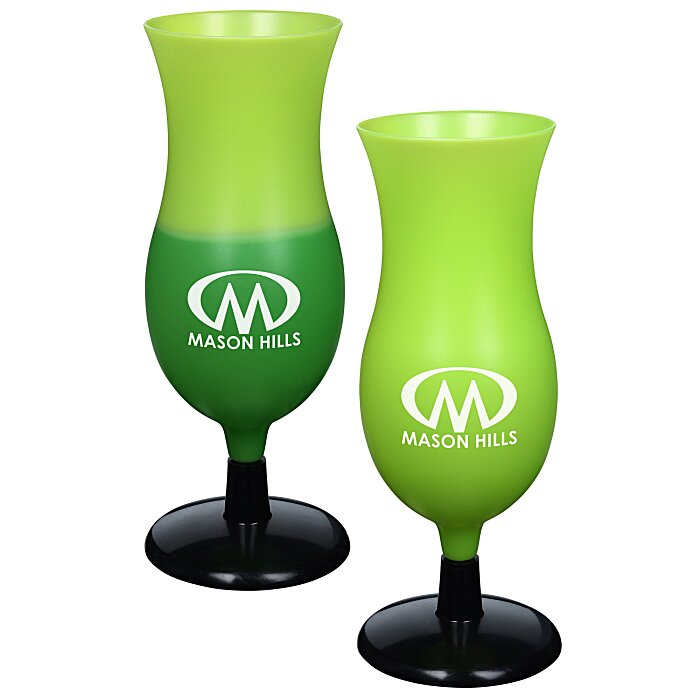 Custom 5 oz Plastic Goblet Wine Glasses with Printed Logo