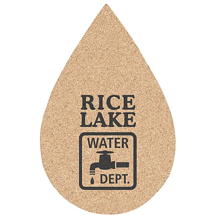 Large Cork Coaster Droplet 131167DR