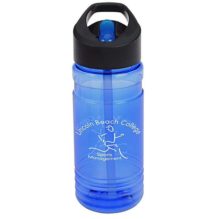 27oz Transparent Custom Water Bottles - Flip Straw