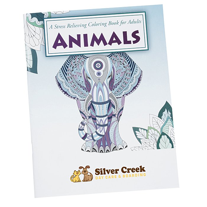  Stress Relieving Adult Coloring Book - Animals - Full Color  132537-A-FC