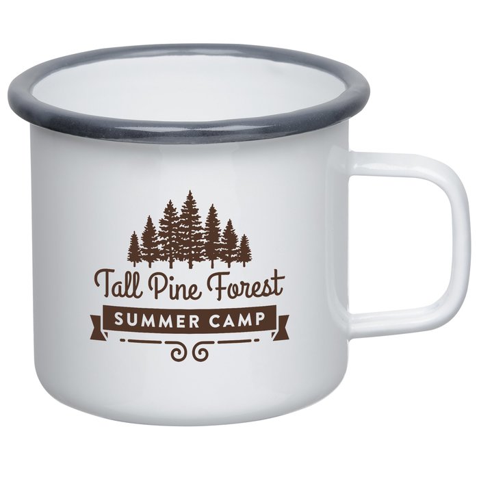 Pine Tree Camp Metal Mug