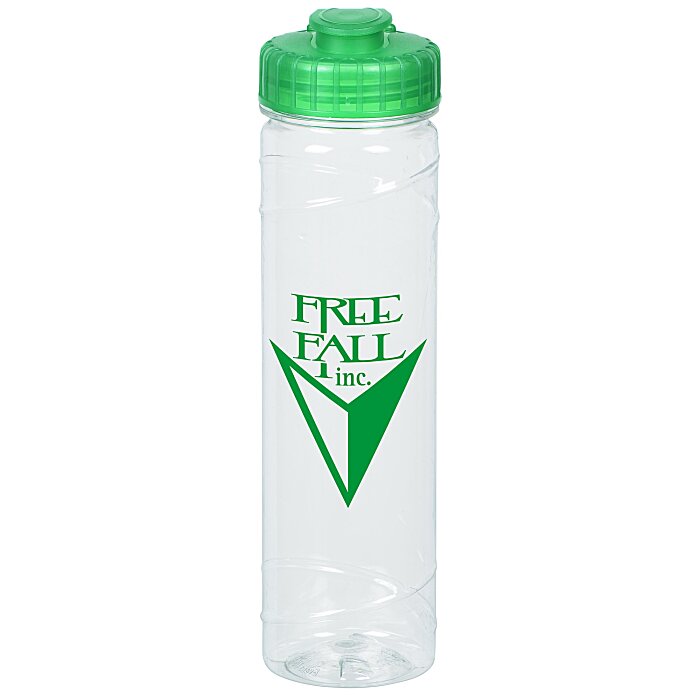 Hydration Water Bottle with Flip Top Lid 24oz - Clear