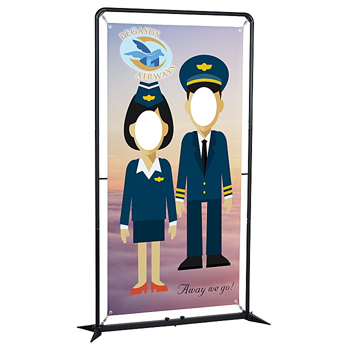 FrameWorx Banner Stand - 54 - Two Faces Cut Out