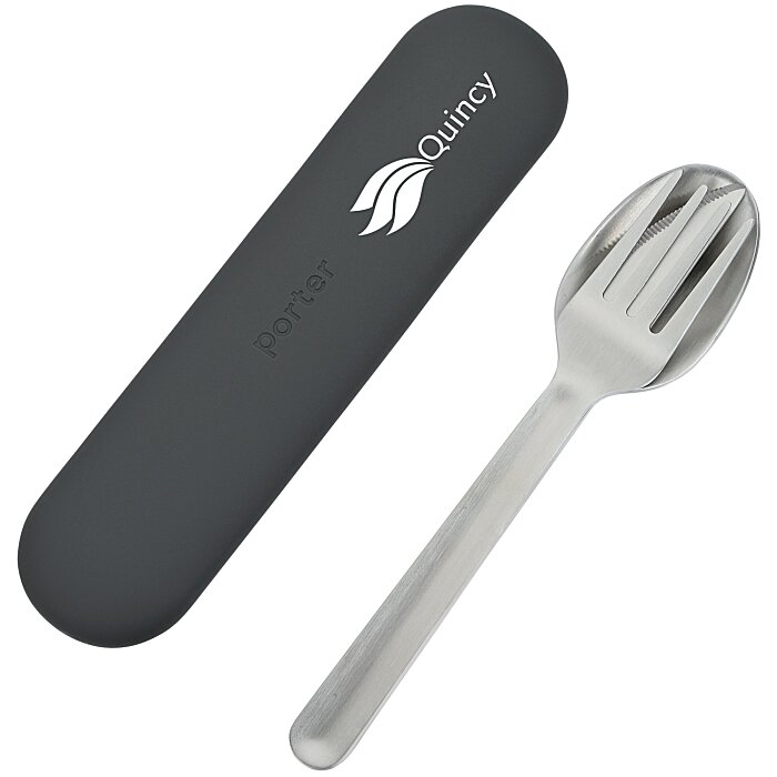 W & P Porter Stainless Utensil Set with Silicon Pouch Charcoal